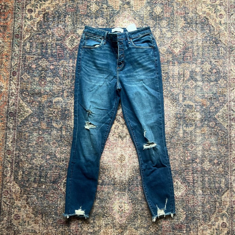 Abercrombie Curve Love High Rise Super Skinny Ankle Jeans